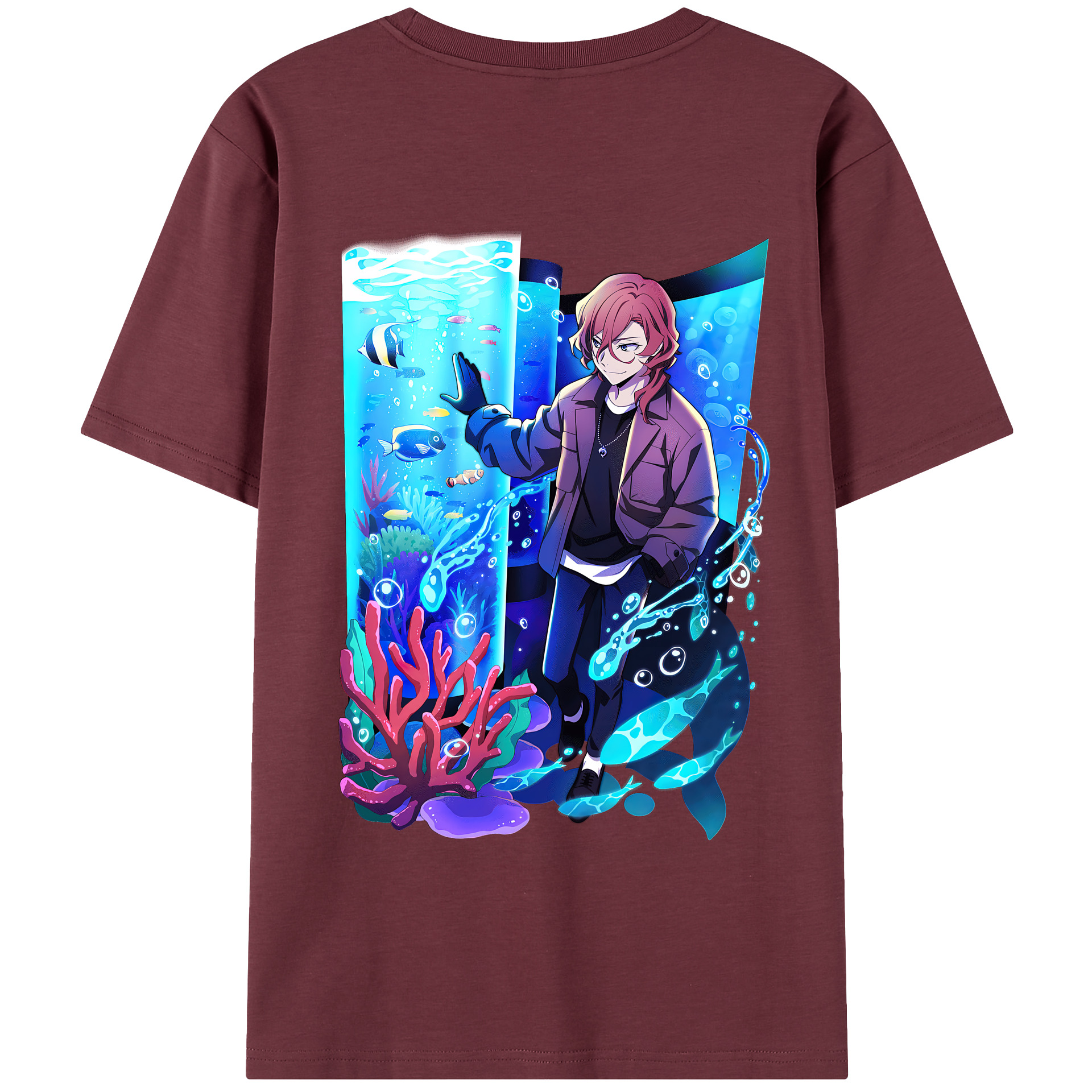 （画像用） 文豪ストレイドッグス Bungo Stray Dogs 綿100％半袖Tシャツ（背面プリント）